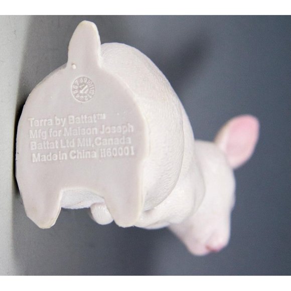White Rabbit Bunny Figure Terra by Battat Maison Joseph H60001 Plastic 3" Tall - Picture 6 of 6